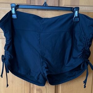 Women's Black Drawstring Bathing Suit/Shorts